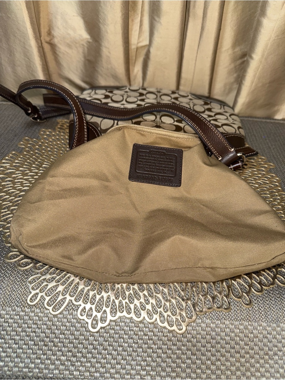Coach Penelope Signature Jacquard Hippie Crossbody F13979 - Picture 11 of 12